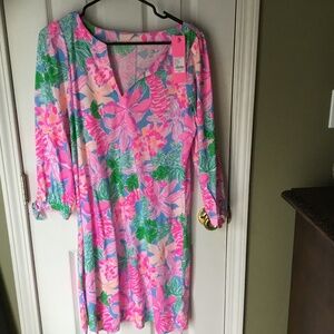 Lilly Pulitizer Size M Cath Dress 3/4 length sleeves